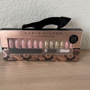 Paris Hilton Pink and Gold Nail Set